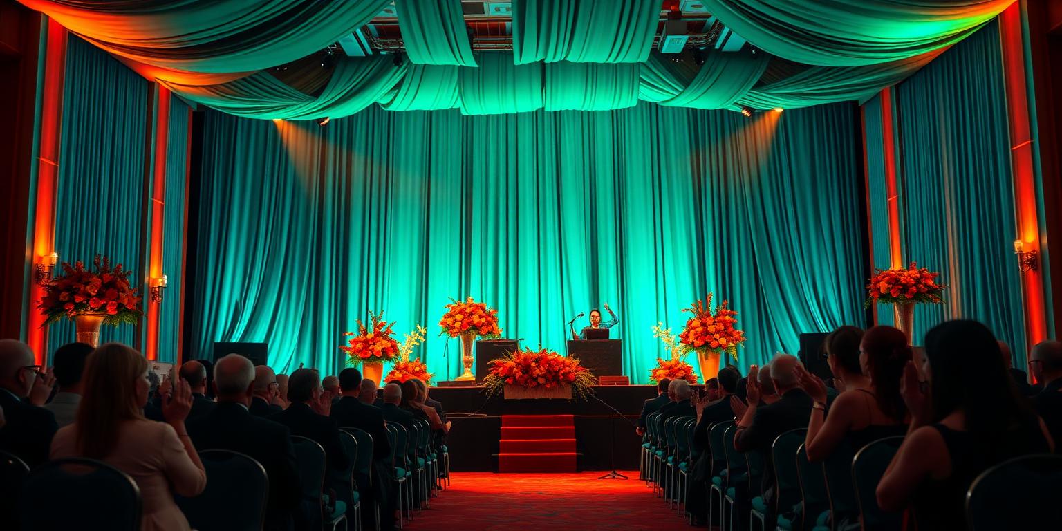 Gala stage with an applauding audience